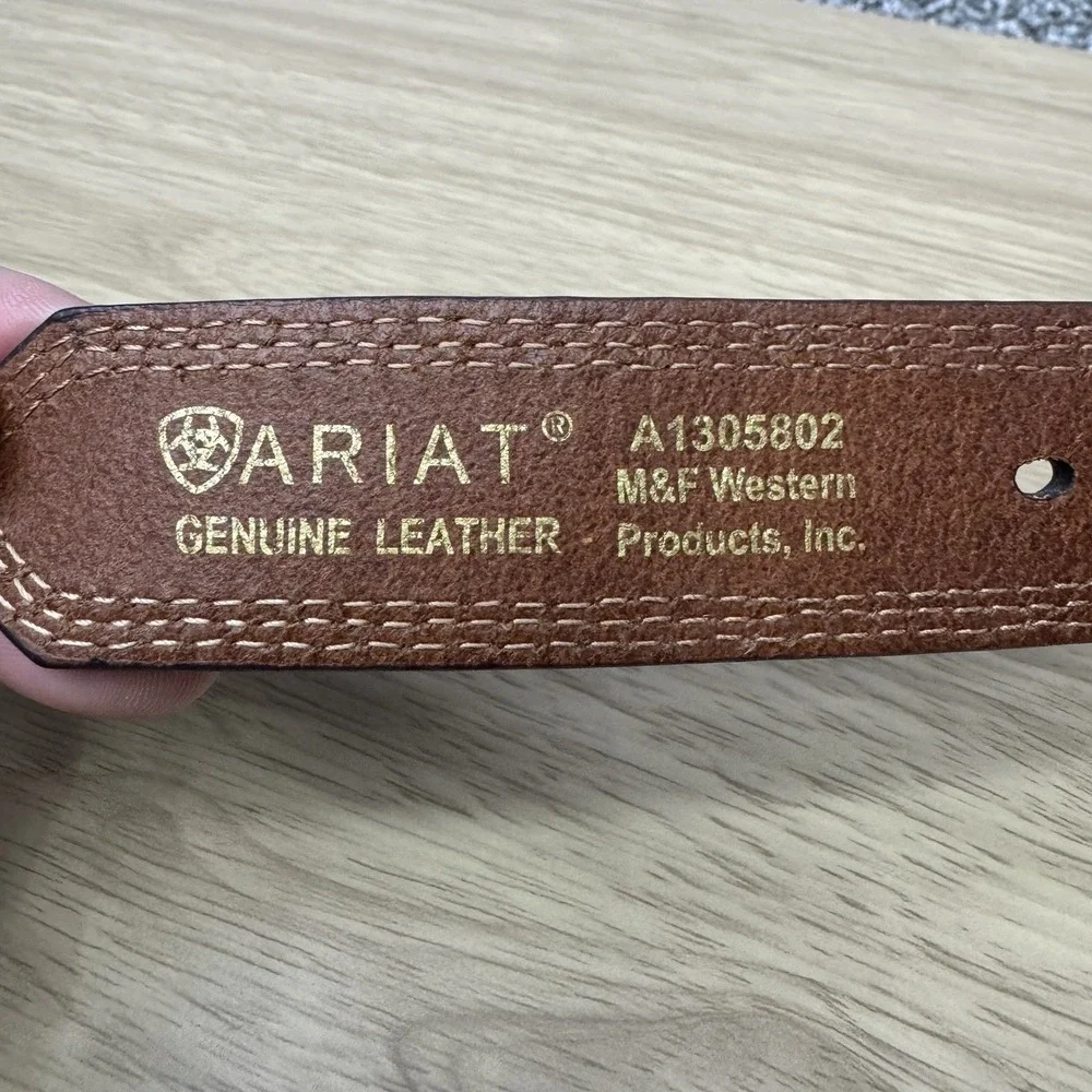 Ariat Rodeo Champion Belt Boys Size 26 Genuine Leather A1305802 No Buckle Youth